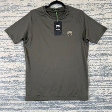 Venum Contender Rashguard Mens XXL Khaki Green Short Sleeve MMA BJJ