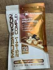 Lion’s Mane Mushroom Powder 25-in-1 For Focus, Immunity Health 120 Servs 10/2026