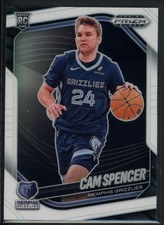 2024-25 Panini Prizm Black Cam Spencer White Prizm Rookie RC /175