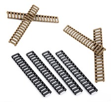 7" Rubber Ladder Heat Resistant Rail Cover Picatinny Rails - 8 Pack