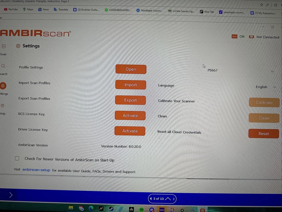 Ambir ImageScan Pro PS667-4 Simplex A6 ID Scanner Mobile w/ USB Cable - Image 4 of 4