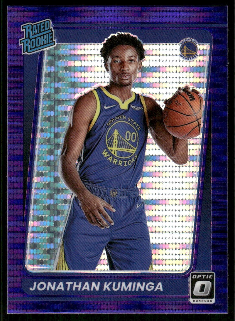 2021-22 Donruss Optic #190 Jonathan Kuminga Purple Pulsar Rated Rookie