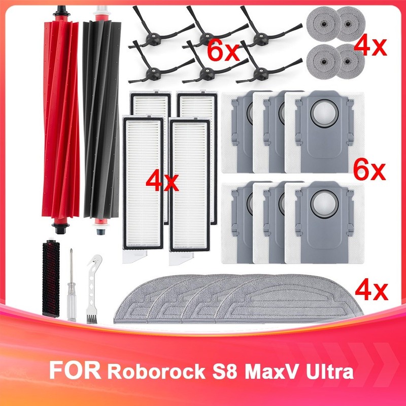 Robot Vacuum Cleaner Accessory Kit for S8 MaxV, Pr6660 Brushes