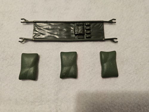 G.I. Joe 3.75" Scale Stretcher & Sand Bag Lot – Vintage Hasbro Medical Gear