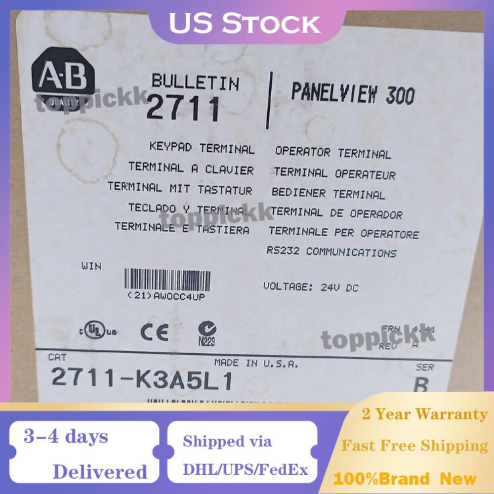 AB 2711-K3A5L1 2711K3A5L1 Rev A FRN 4.41 Panelview 300 NEW AB US Free Tax
