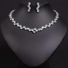 Wedding Bridal  CZ Jewelry Set Zirconia Necklace Earrings Set — photo 2