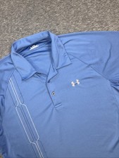 Under Armour Performance Polo Blue Design Mens Size XL