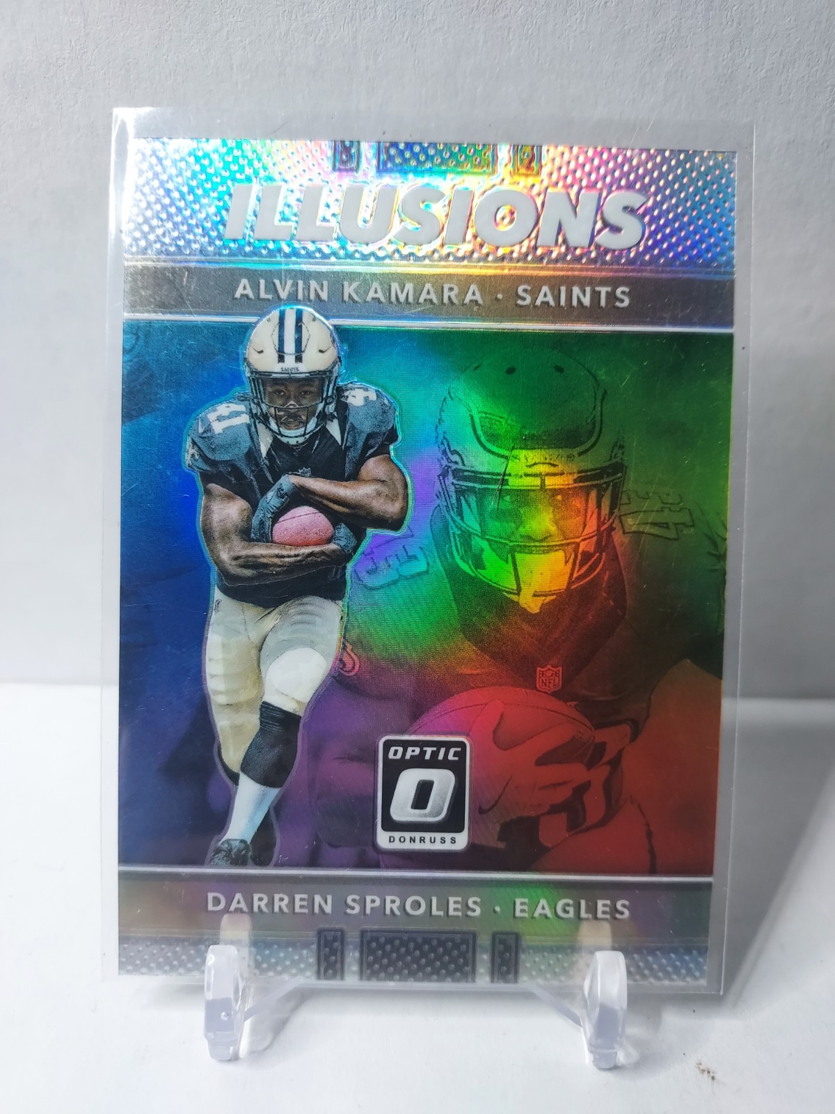 2017 Panini Donruss Optic Silver Prizm Illusions #9 Alvin Kamara RC
