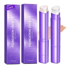 2Pcs Foundation Stick, 2-in-1 Color Changing Foundation Stick with Brush