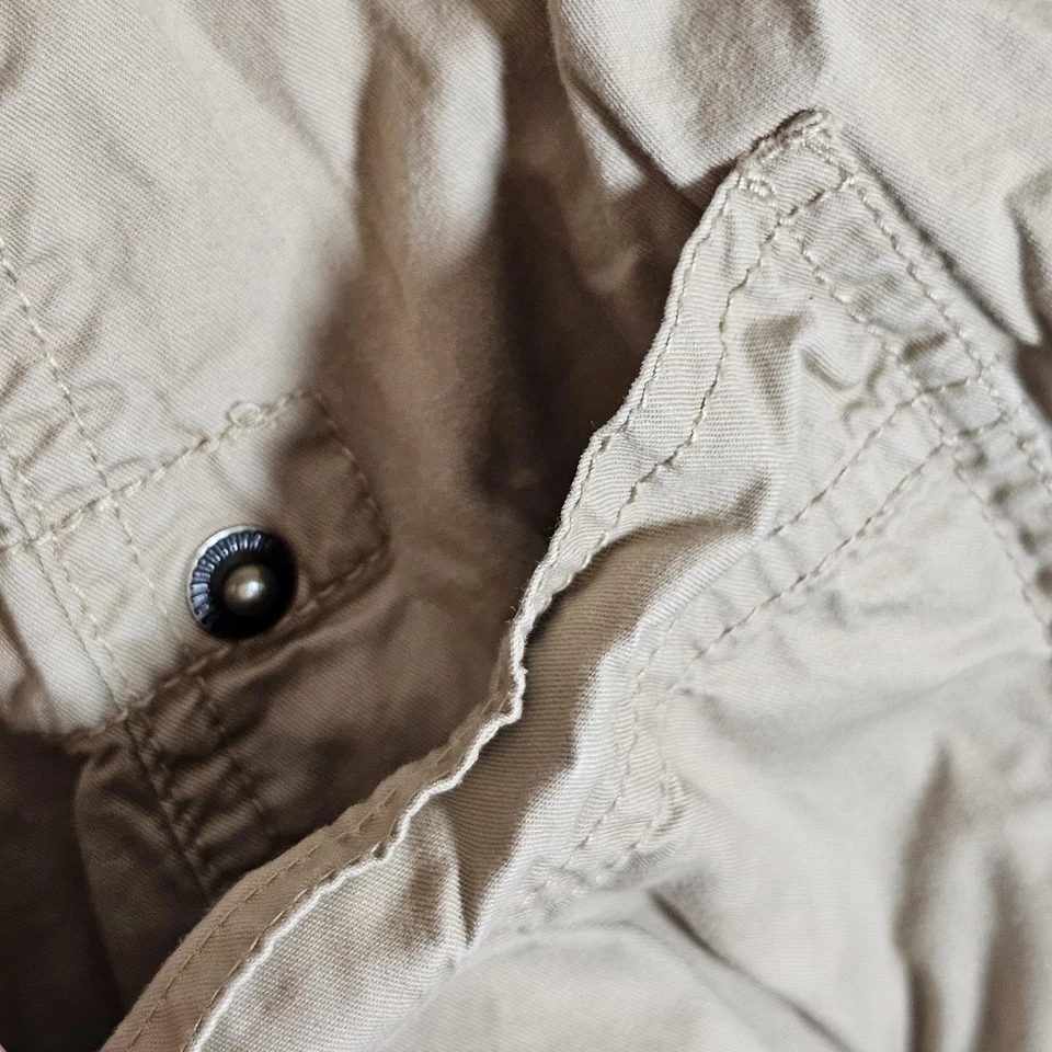 Chaqueta Kenneth Cole Reaction para mujer 2XL beige con capucha cremallera completa bolsillos con cordón Foto 4 de 4