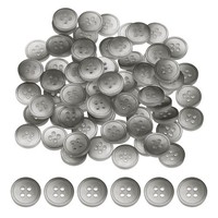 100 StüCk 11,5Mm 4-Loch RundknöPfe FüR NäHen, Verlauf Schwarz