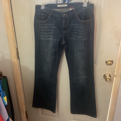Stetson, Stetson Bootcut 816 Dark Wash Denim Jeans Embroidered Back Pockets Size 14 Short