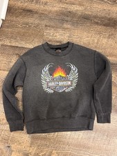 Vintage 1999 Harley Davidson Kids Sweatshirt 6-8 Snake Twin Falls Idaho Y2K