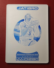 2022-23 Panini Obsidian Orbital Cyan Plate Shai Gilgeous-Alexander #6 1/1