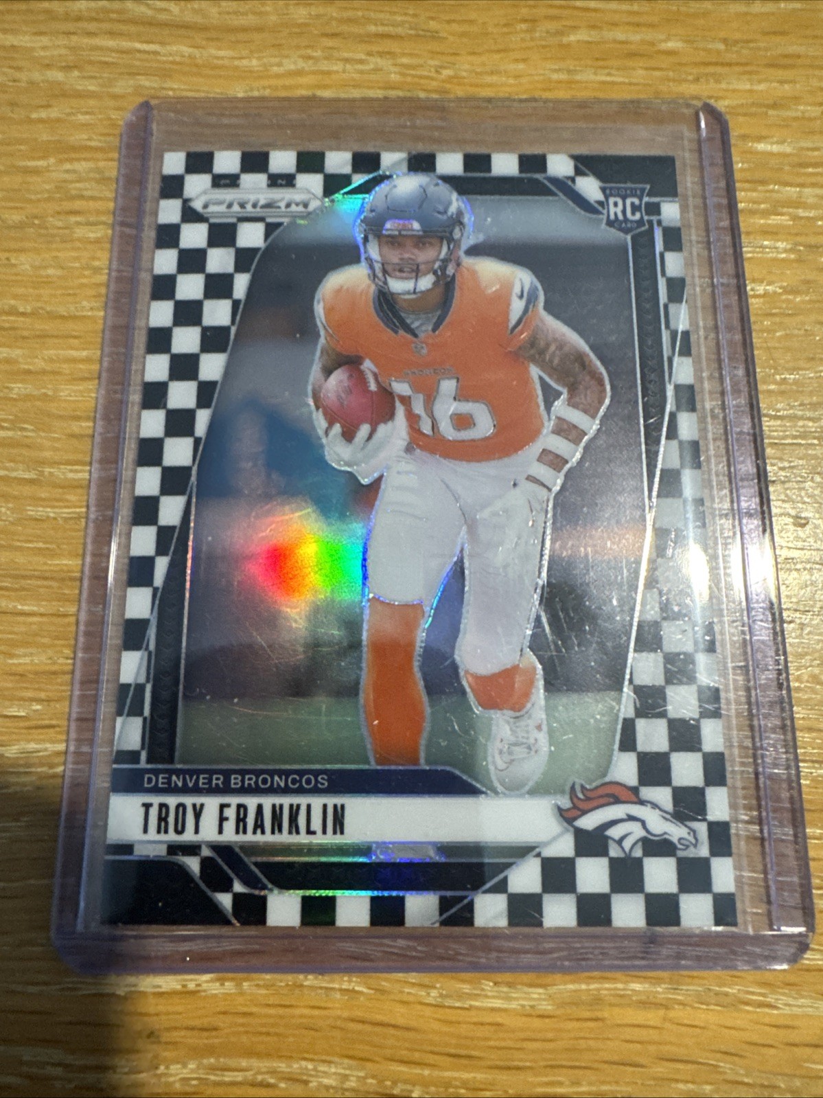 Troy Franklin 2024 Prizm Black White Checkerboard SSP Rookie Rc #393 Broncos