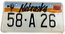 Vintage Nebraska 1993 Auto License Plate 58-A 26 Nance Co Man Cave Wall Decor