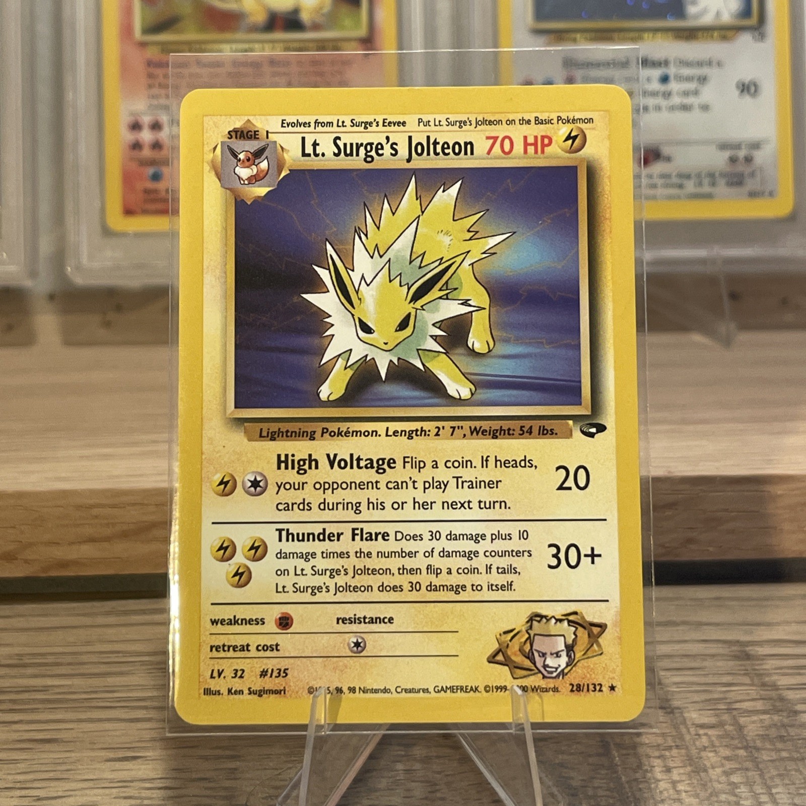 Lt. Surge's Jolteon 28/132 Gym Challenge Rare Pokemon NM 