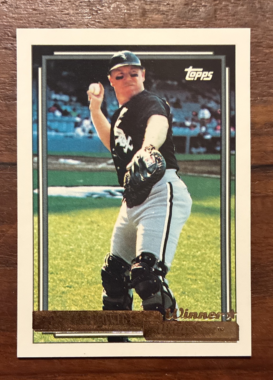 1992 Topps - Ron Karkovice #153 Gold Winner