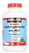 Kirkland Signature Glucosamine HCI 1500mg with MSM 1500mg 375 Tablets