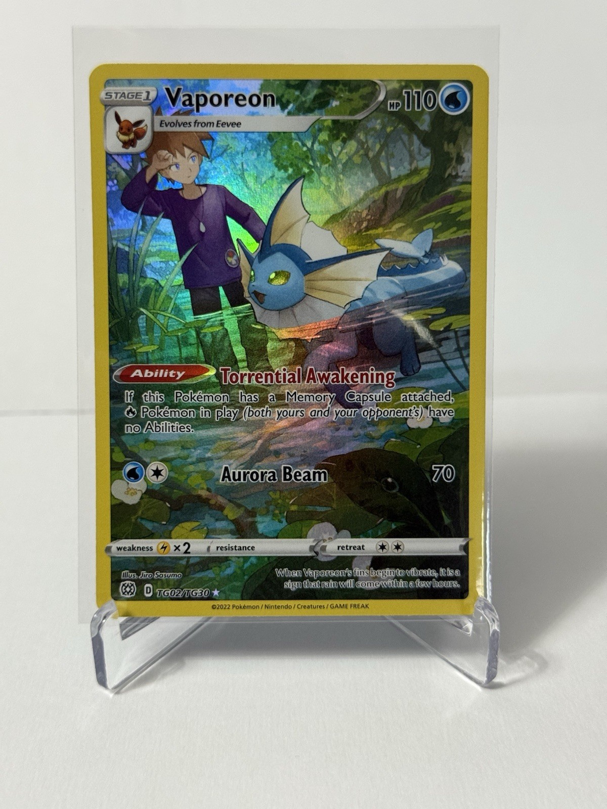 Vaporeon TG02/TG30 - Brilliant Stars Trainer Gallery Rare Holo Pokemon Card
