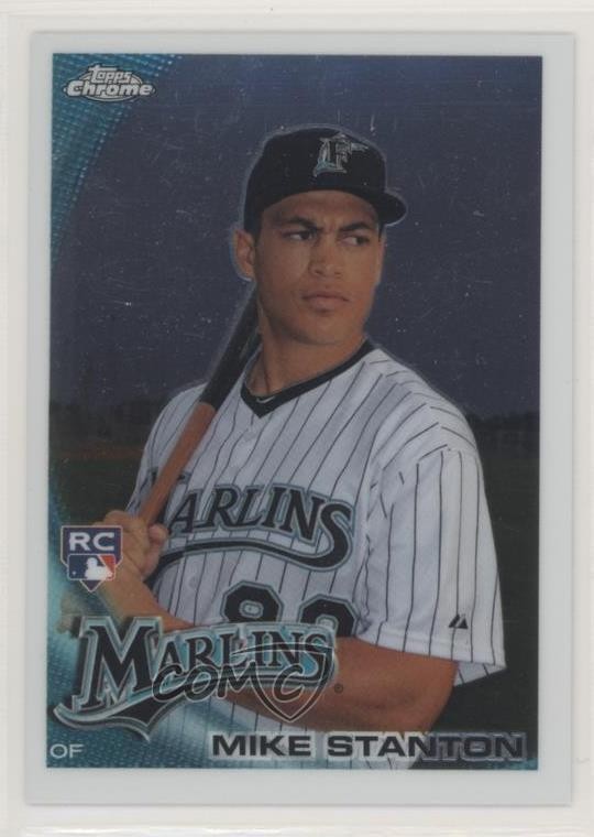 2010 Topps Chrome Giancarlo Stanton (Mike on Card) #190 4l3