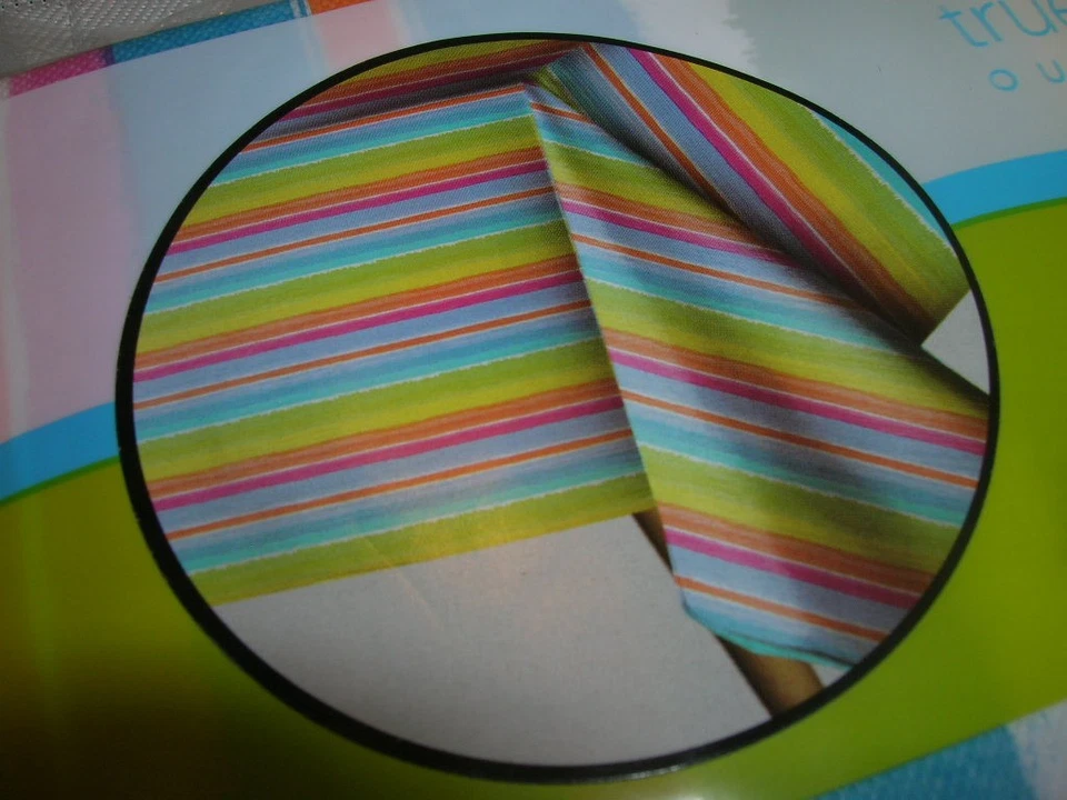 Tablecloth PVC 52x70in Multicolor Stripe Decor Picnic Party Outdoor - Image 3 of 4