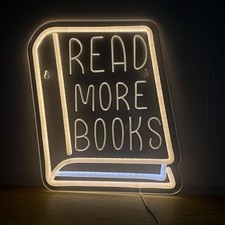 Neon Sign for Classroom Wall Decoration Neon Lights Dimmable Read More Books