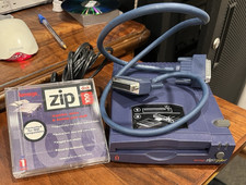 Iomega Zip 100 Plus Drive Z100PLUS w/ Power Adaptor, SCSI cable  disk Working 