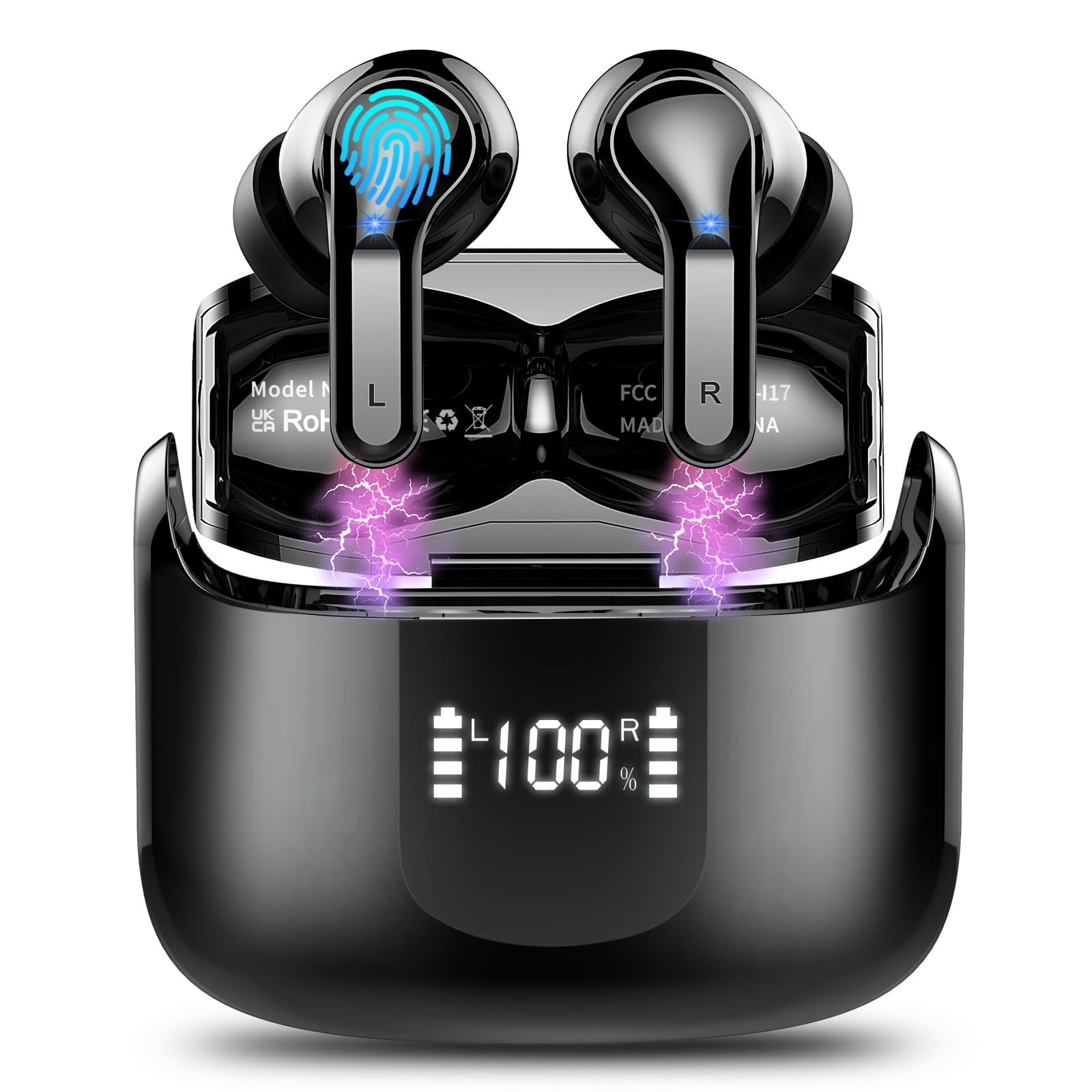 Wireless Earbuds Bluetooth 5.3 with 40H Playtime Stereo Bass Headphones