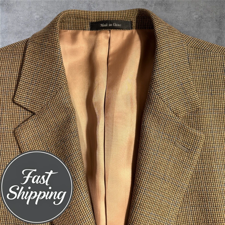 Blazer Ralph Lauren Para Hombre 44R Marrón Lana Abrigo Deportivo Dos Botones Chaqueta Informal Foto 2 de 4