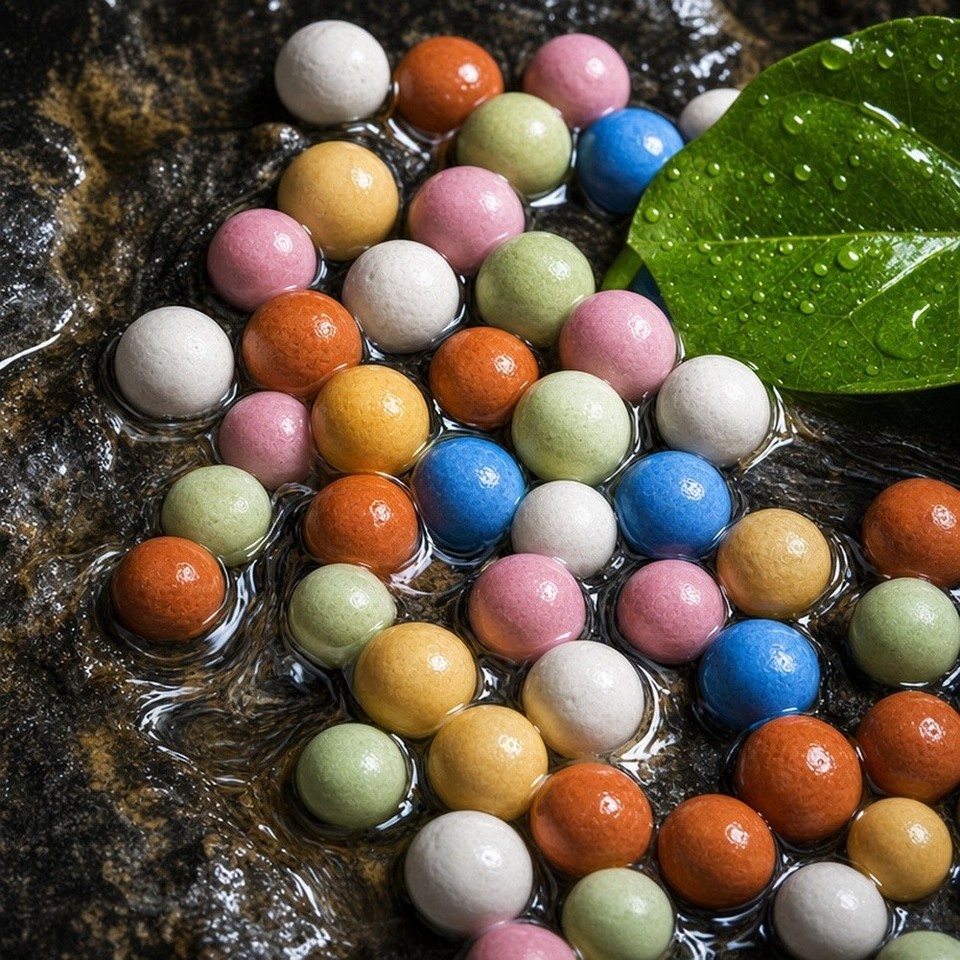 Blue Colored For clay Pellets for Planting Medium and Decorative Use 3 ...