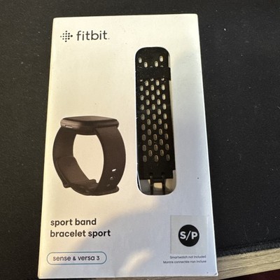 Fitbit Sport Band Black - Sense & Versa 3 - Size S/P - New, Sealed