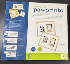 Vintage Animal Planet Pawprints Pet Keepsake Imprint Kit 11x14 Shadow Box NEW