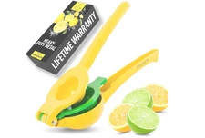 Kitchen Metal 2-in-1 Lemon Squeezer - Sturdy Max Extraction Hand Juicer Lemon