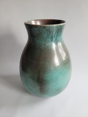 Große Vase Richard Uhlemeyer 36 cm Studiokeramik 50er Reduktionsglasur