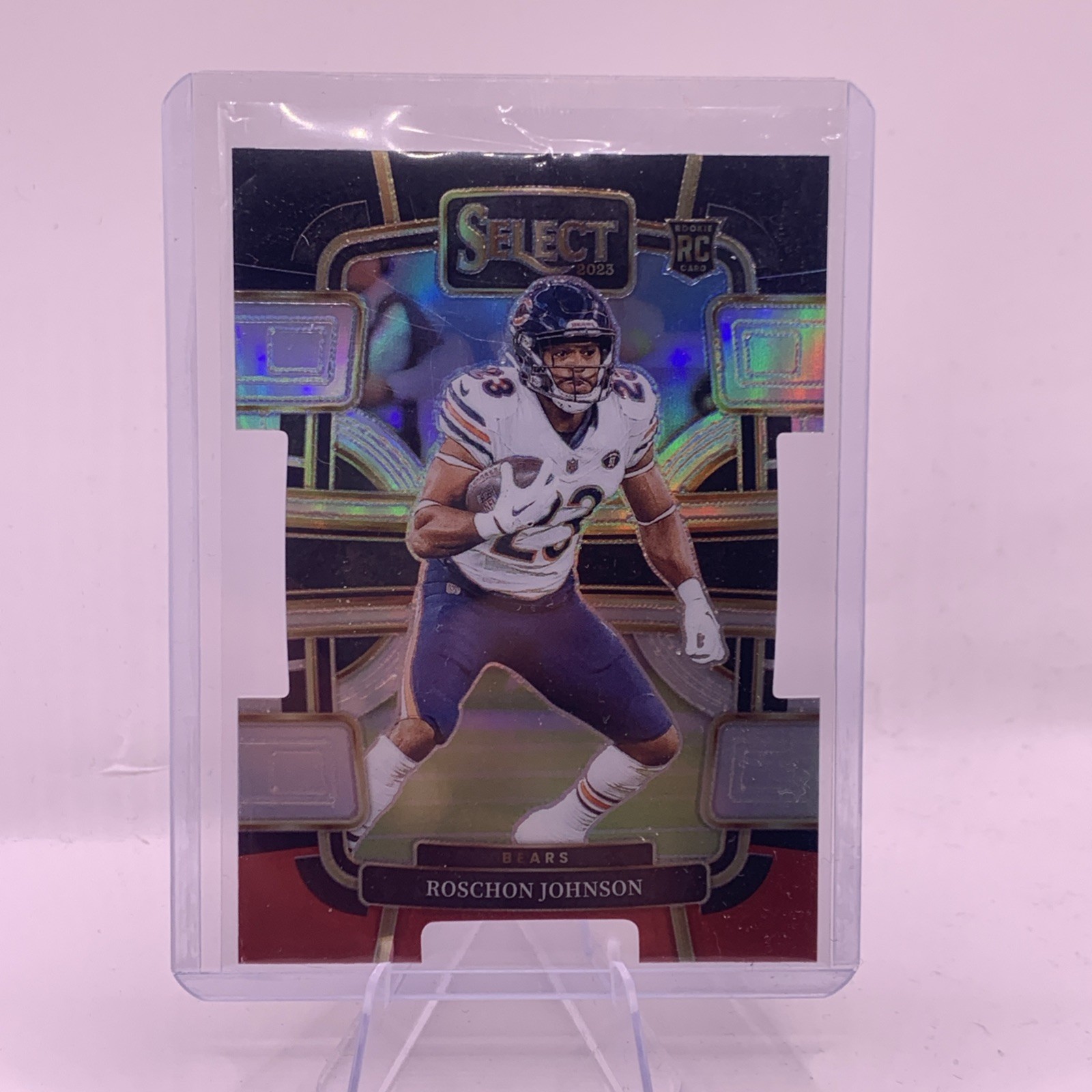 2023 Panini Select Concourse Black & Red Prizm Die Cut #19 Roschon Johnson (RC)