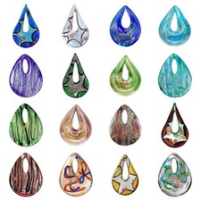 Handmade Lampwork Glass Briolette Donut Pendants - 16 Styles
