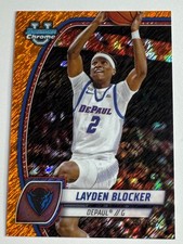 2024-25 Bowman U Chrome Layden Blocker Orange Shimmer Refractor #61/65