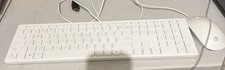 HP HEWLETT PACKARD LIFESTYLE WIRED USB KEYBOARD TPC-P001K  MOUSE WHITE COMBO