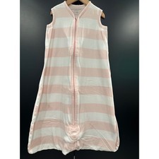 Burts Bees Baby Beekeeper Sleep Sack Pink White Stripe Organic Cotton 12-18M L