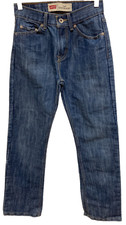 Levi's Boys 514 Slim Straight Blue Stretch Denim Jeans Size 14 Slim 