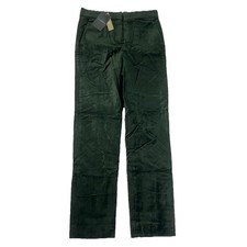 J Crew Kate Velvet Slim-Fit Pants Sz 2 Tall Green NWT Stretch Ora Tessuti Italy