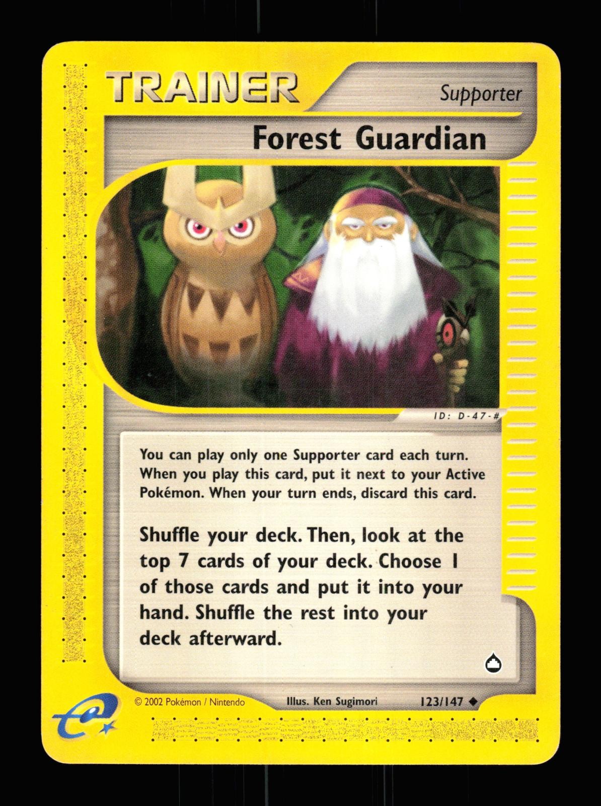 Forest Guardian 123/147 Uncommon Aquapolis Pokemon 2003 LP Sugimori