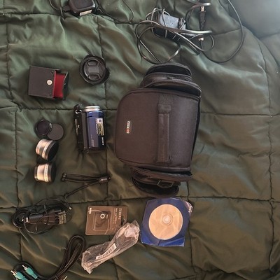 Sony Handycam DCR-SR47 Blue Digital Video Camera Camcorder 60x Zoom 60GB -TESTED
