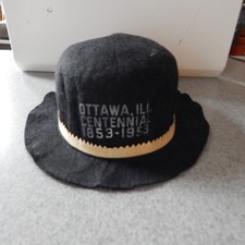 Ottawa, ILL. Centennial 1853 - 1953  Felt Derby -  Illinois River Valley Town