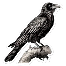 Crow Raven Bird - Vinyl Decal Sticker - Car Window Laptop - ebn11798