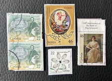 Lot de 5 timbres de Serbie années diverses- Encore sur fragments - V47