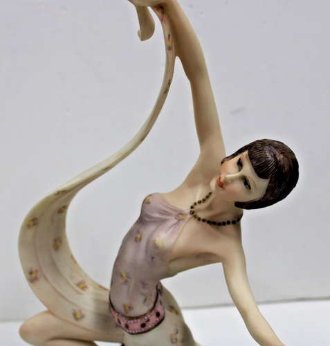 Vintage TFC Art Deco Ballet Ballerina Dancer Figuerine Porcelain 11'x14" - Picture 7 of 7