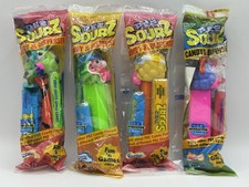 PEZ Sourz candy Dispenser lot of 4 complete series 2002 4.9