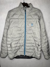 Spyder Jacket Mens XL Gray Blue Down Puffer Q...